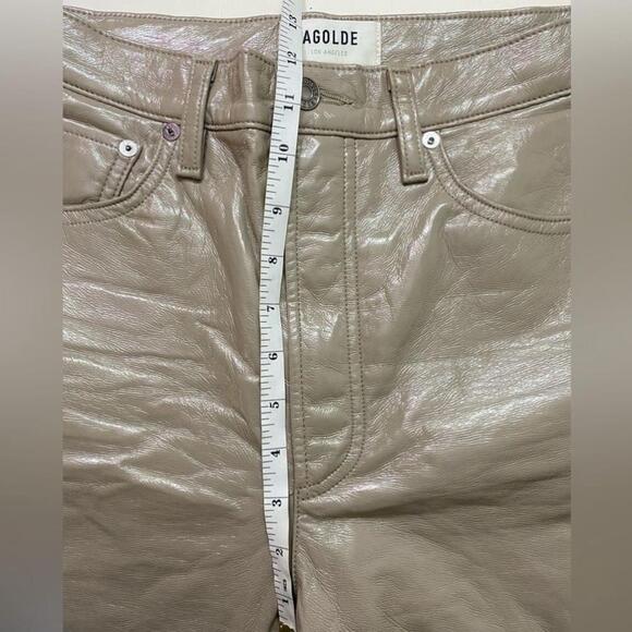 Agolde - Recycled Leather 90's Pinch Waist Pants - Picture 12 of 15